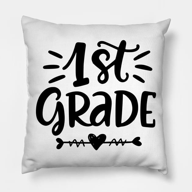 1st Grade Lettering - Back to school Pillow by Semenov