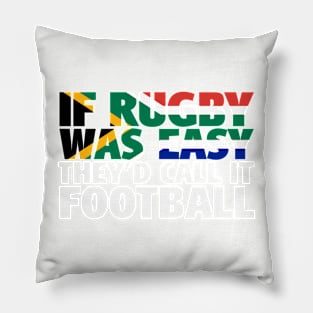 South African Rugby Joke With Flag Colors Pillow