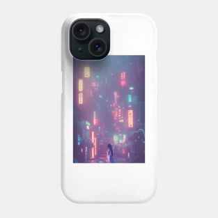 Cute Anime Girl in Tokyo Neon Japan <3 Phone Case