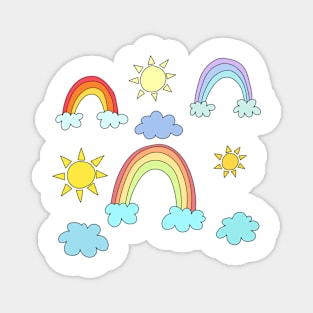 Rainbows and Sunshine Magnet