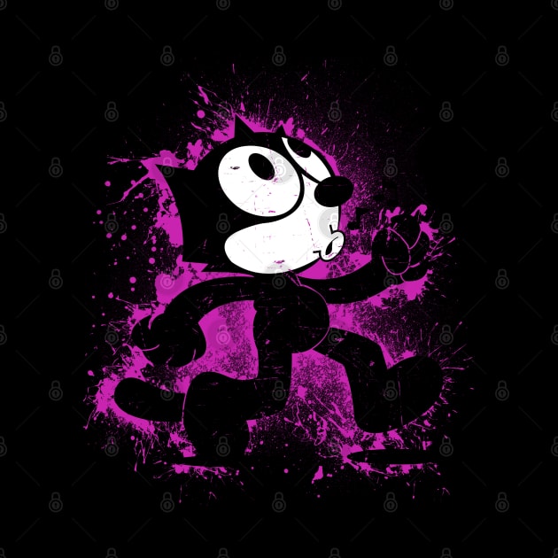 Felix The Cat Walking Spray Paint by technofaze