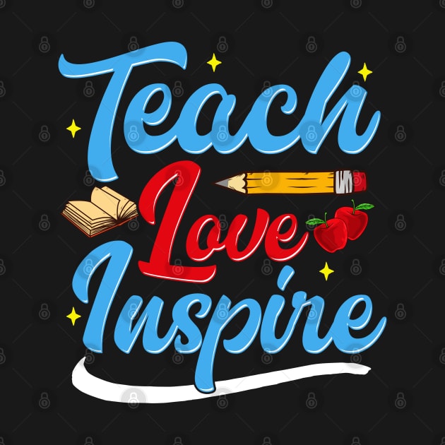 Teach Love Inspire Teacher Appreciation day first day of school back to school gift by lateefo