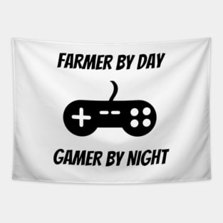 Farmer By Day Gamer By Night Tapestry