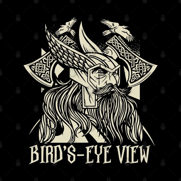 Odin, Huginn & Muninn - Viking Bird's-Eye View by Graphic Duster