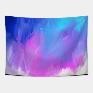 Beautiful and Colorful Blue Abstract Tapestry