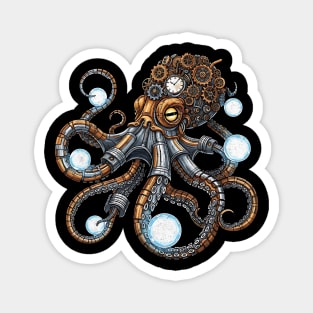 Steampus Octopunk Design Magnet