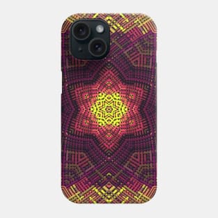 Weave Mandala Yellow Pink and Purple Phone Case