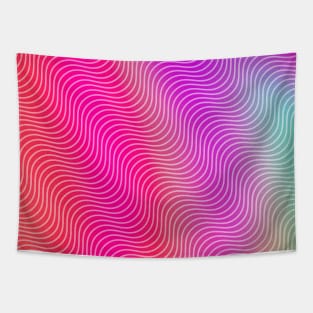 rainbow wave Tapestry