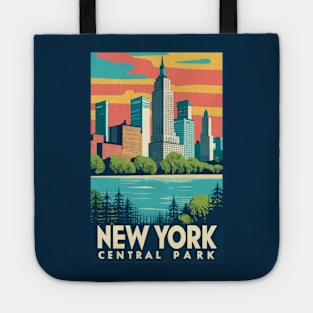 A Vintage Travel Art of New York - US Tote