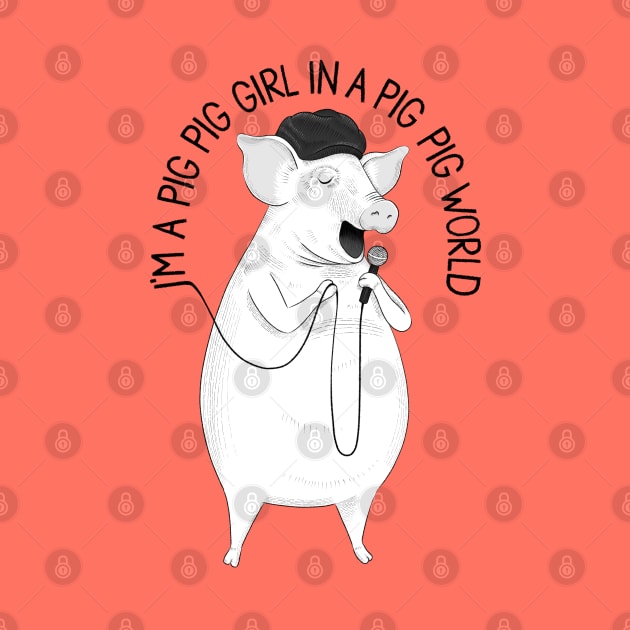 Pig Pig World | Animal Karaoke Collection by DrawingEggen