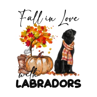 Fall In Love Scarf  Black Labrador T-Shirt