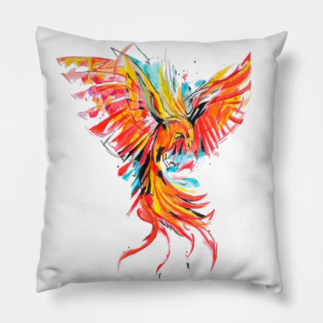 Phoenix Pillow by Shenron