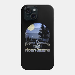 Snowy Dreams and Moonbeams Retro Sunset Phone Case