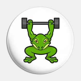 Frog at Bodybuilding with Barbell Pin