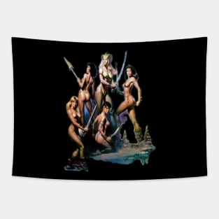 Vintage Warrion Amazon Women Tapestry