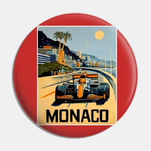 Monaco Automobile Road Racing Grand Prix Advertising Print Pin