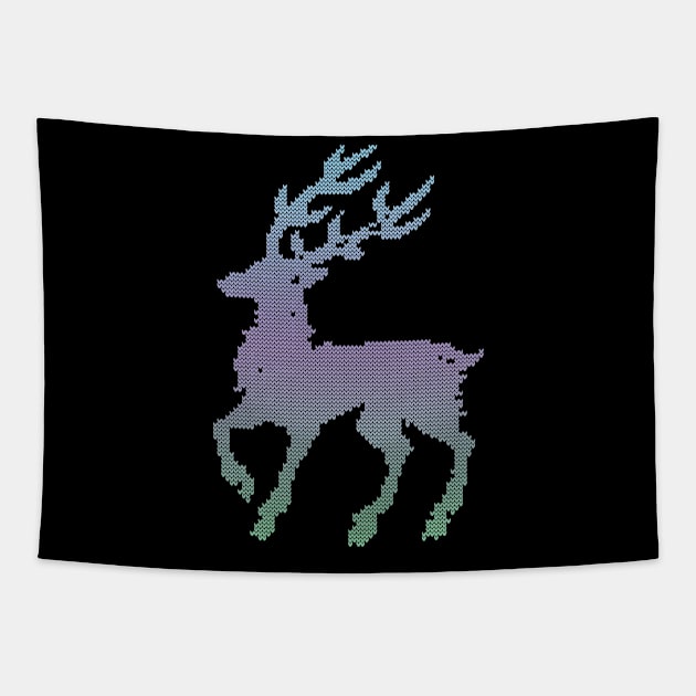 december deer ugly christmas Tapestry by crackdesign