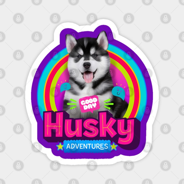 Husky Magnet by Puppy & cute