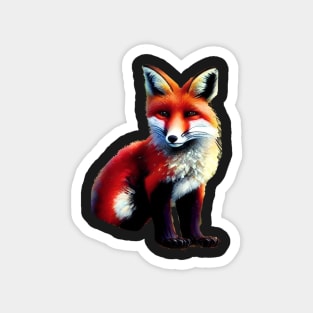 PRETTY AND CUTE FOX CUB CUT OUT Magnet