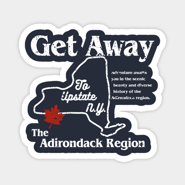 get away to upstate new york Magnet by cartogie