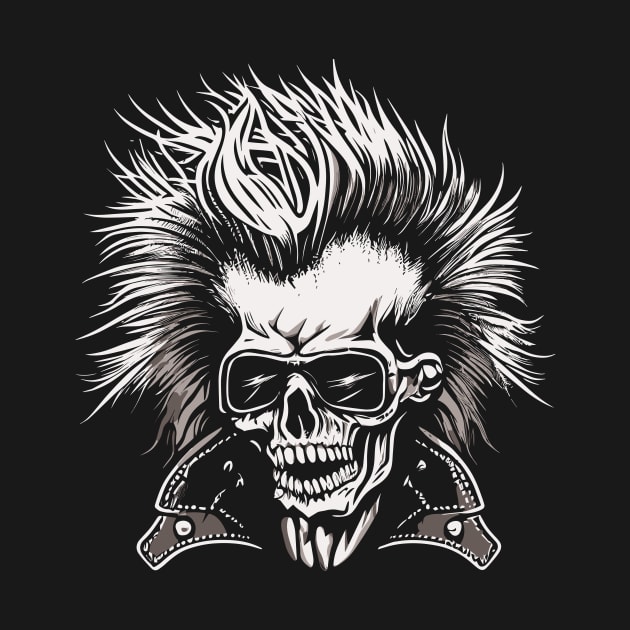 Punk Rocker Skull by marcovhv