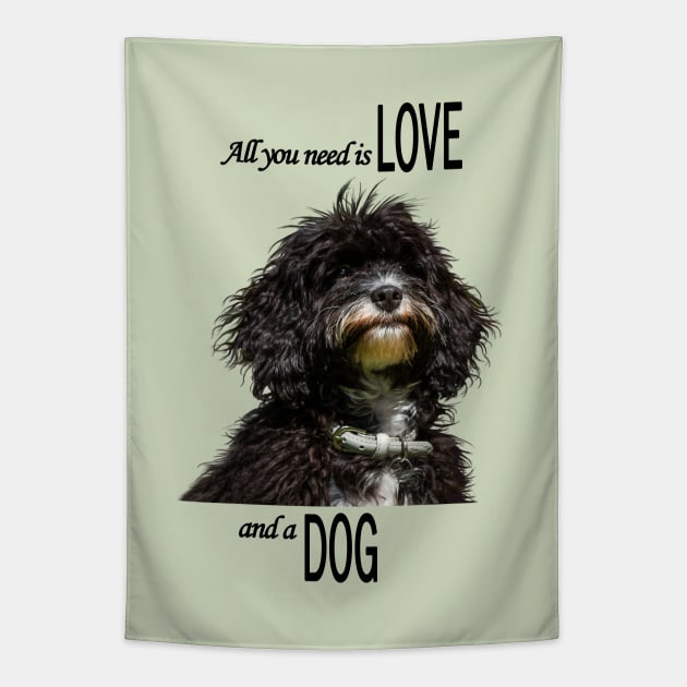 All you need is Love and a Dog IV Tapestry by Jane Stanley Photography