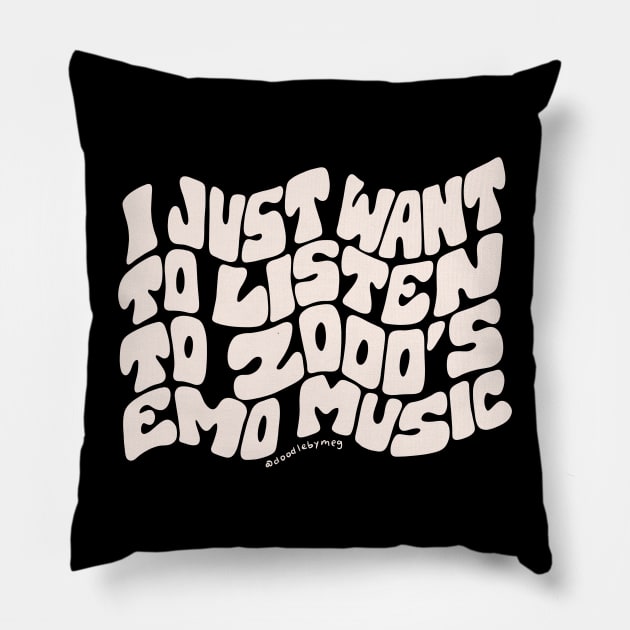 Emo Music Pillow by Doodle by Meg