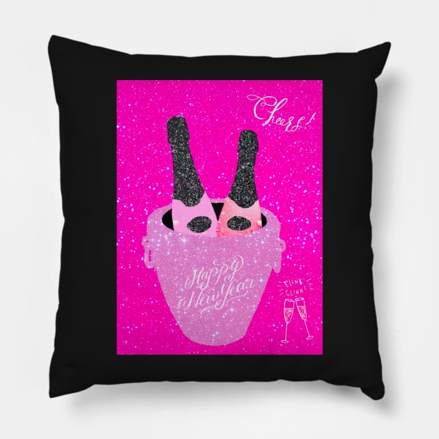 Clink Clink! No. 1 Pillow by asanaworld