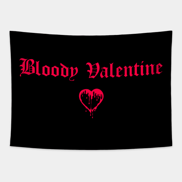 Bloody Valentines Day Emo Goth Bleeding Heart Grunge Aesthetic Tapestry by btcillustration
