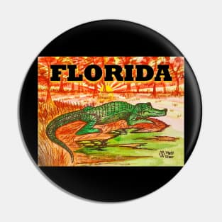 Florida alligator Pin