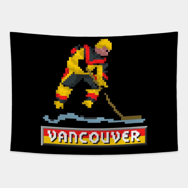 Retro Vancouver Hockey Tapestry by clarkehall
