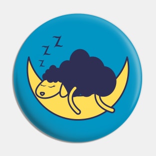 Count Fluffy White Sheep to Sleep Pin