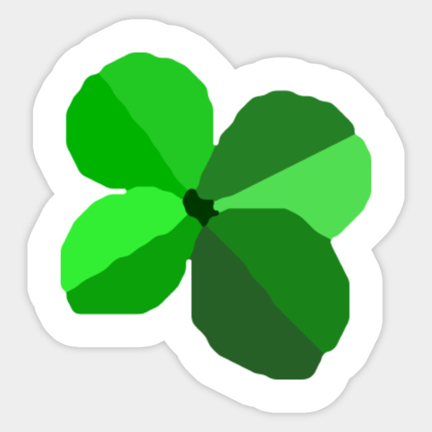 Abstract Four Leaf Clover Four Leaf Clover Sticker Teepublic