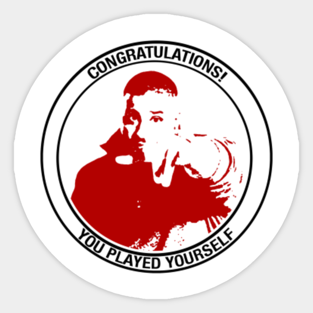 Dj Khaled Congratulations You Played Yourself Dowx Aufkleber Teepublic De