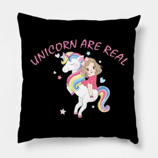 Unicorn Are Real Funny Motivational Pillow