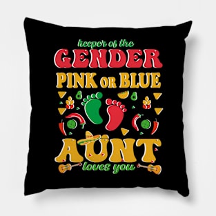 Pregnancy Announcement Cinco De Mayo Gender Keeper aunt Tee Pillow