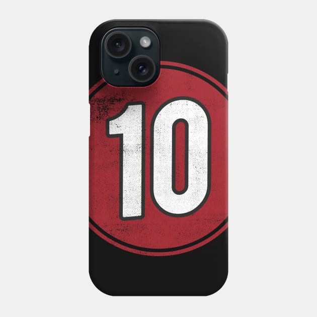 Number Ten 10 Phone Case by cowyark rubbark