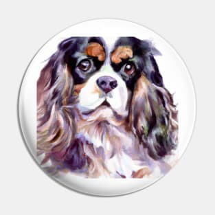 Cavalier King Charles Spaniel Watercolor - Gift For Dog Lovers Pin