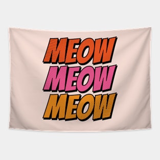 Meow Pow! - A Comic Book Style for Cat Lovers Tapestry