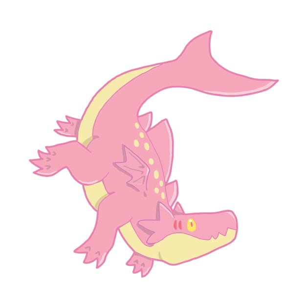 Cute Pink Shark Dragon by SugarDrake