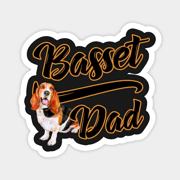 Basset Hound Dad Magnet by rs-designs