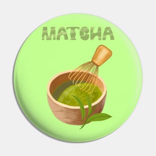 Matcha green tea fan gift Pin