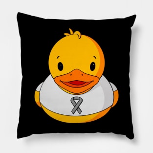 Brain Cancer Awareness Rubber Duck Pillow