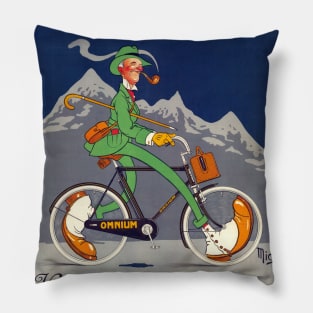 Bicyclette Omnium Vintage Poster 1924 Pillow