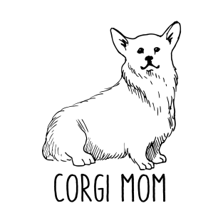 Cute Welsh Corgi mom pocket design T-Shirt