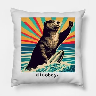 disobey - 841 otter Pillow