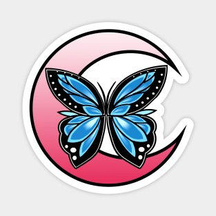 Moonlight Blue Butterfly Magnet