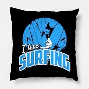 I Love Surfing Pillow