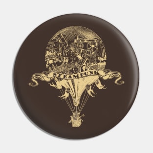 steampunk hot air balloon Pin