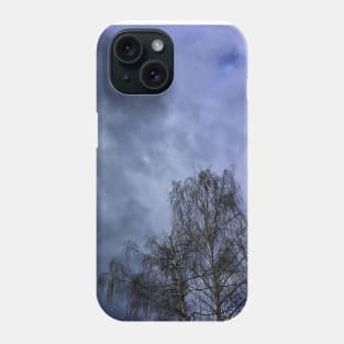 Tree and a Stormy, Cloudy Sky Phone Case